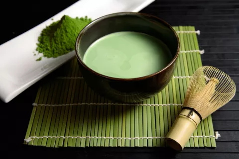 Té matcha verde con poder antioxidante