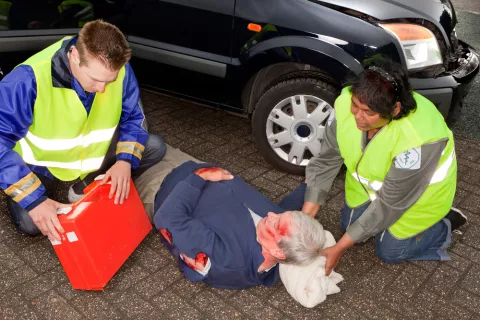 Movilización de los accidentados de tráfico