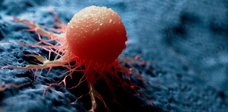 Ilustración 3D médicamente exacta de una célula cancerosa