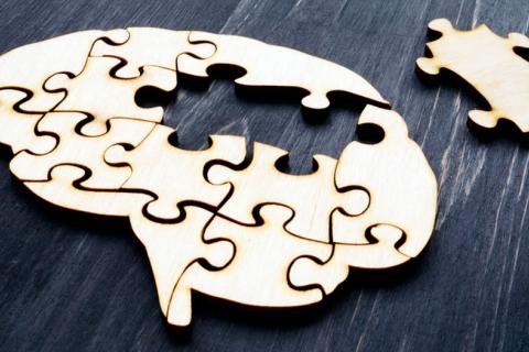 Un puzzle de un cerebro al que le falta una pieza por colocar