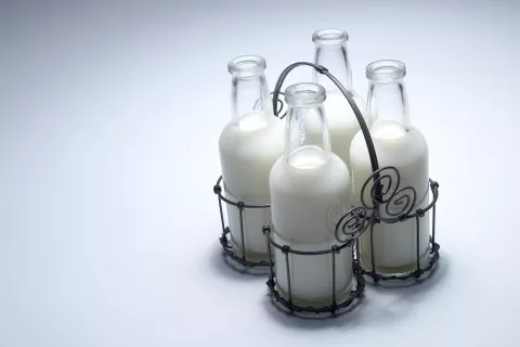 Botellas de leche