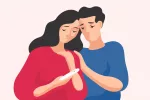 Infertilidad en las parejas de todo el mundo Ilustración de una pareja con problemas de fertilidad